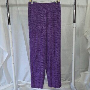 CM Shapes size M purple spotted pattern elastic waistband pants